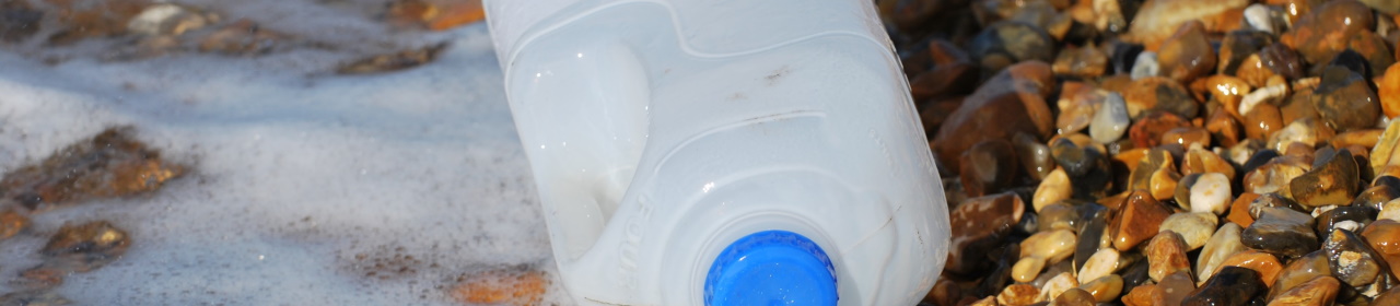 Plastic bottle washed ashore photo Andrew Pearson