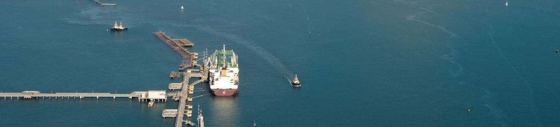 An aerial photo of the Port of Milford Haven