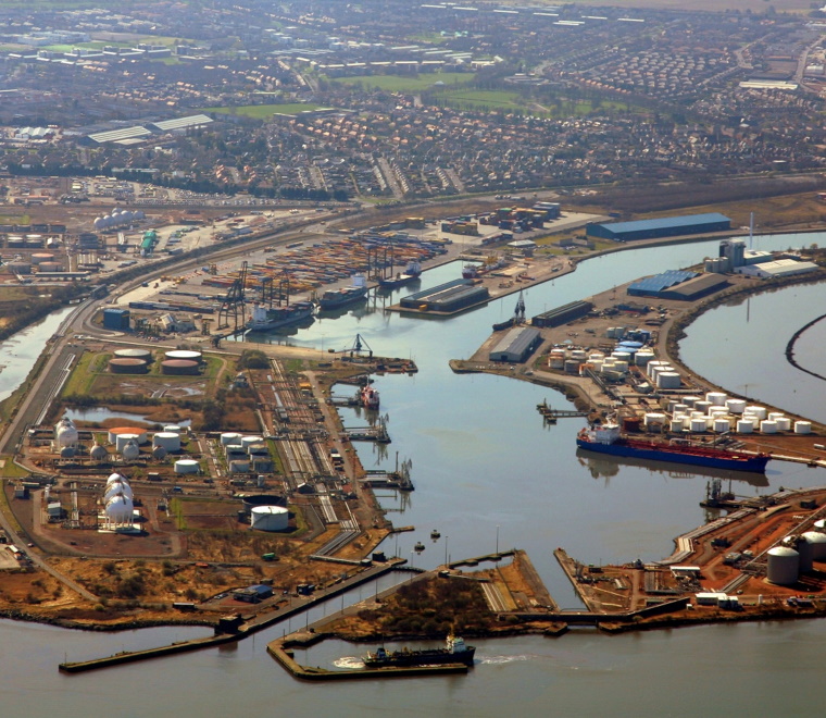Grangemouth Harbour aerial