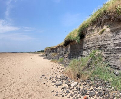 burry port east beach flyash landfill site on beach