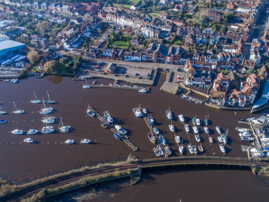 lymington harbour arial