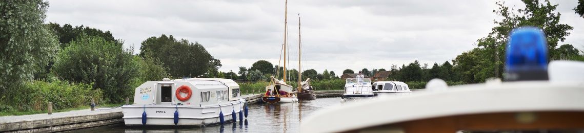 Broads canal boat