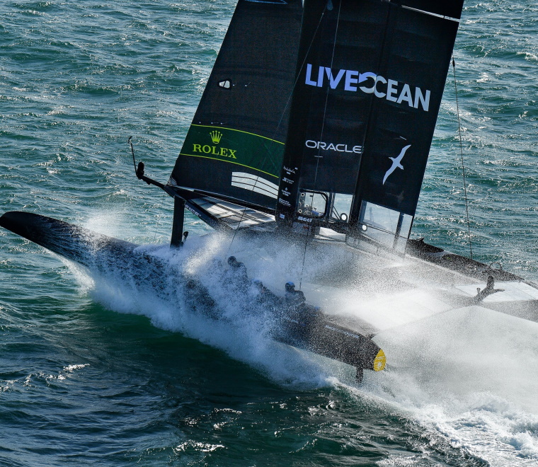 New Zealand SailGP Team in action on Race Day 2 in Cadiz, Spain. Photo: Ricardo Pinto for SailGP.